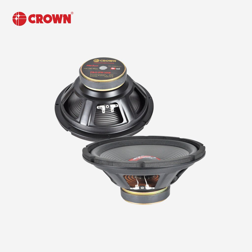 Crown 10inches Professional Round Woofer Speaker / 180watts / 8ohms PRO - PW - 1018(RND) /1pc - Winland Depot