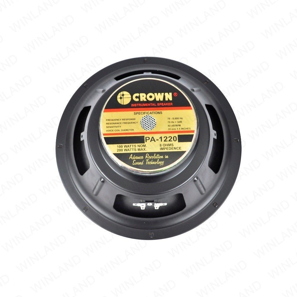 Crown 12inches Professional Instrumental Speaker / 100 - 200watts / 8ohms PA - 1220 (1)piece - Winland Depot