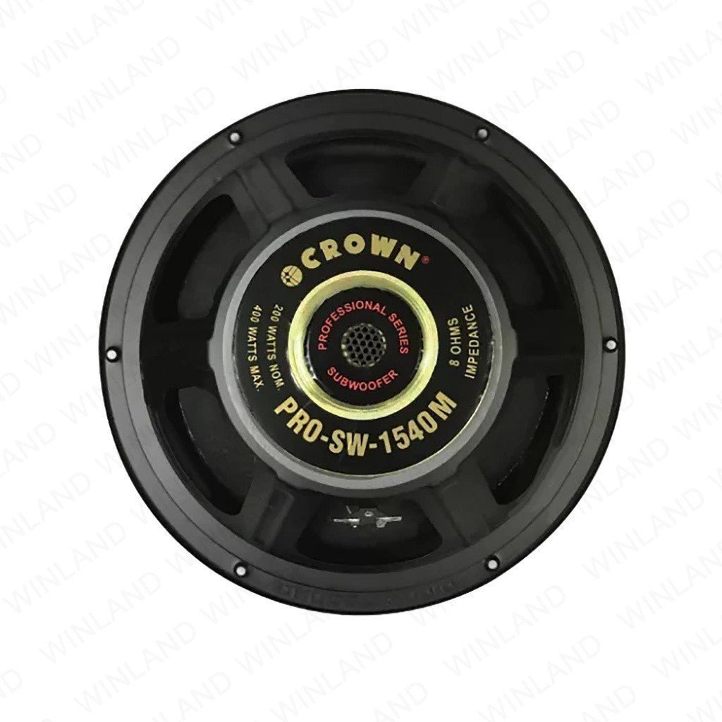 Crown 1pc 15 Inch Professional Subwoofer 200 - 400W 8 Ohms with 1 Terminal PRO - SW - 1540 M - Winland Depot