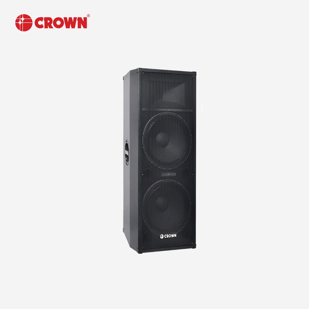 Crown 1pc 2 - way Full Range Instrumental Speaker System 15” Woofer x 2 + Tweeter - Winland Depot