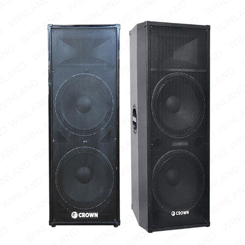 Crown 1pc 2 - way Full Range Instrumental Speaker System 15” Woofer x 2 + Tweeter - Winland Depot