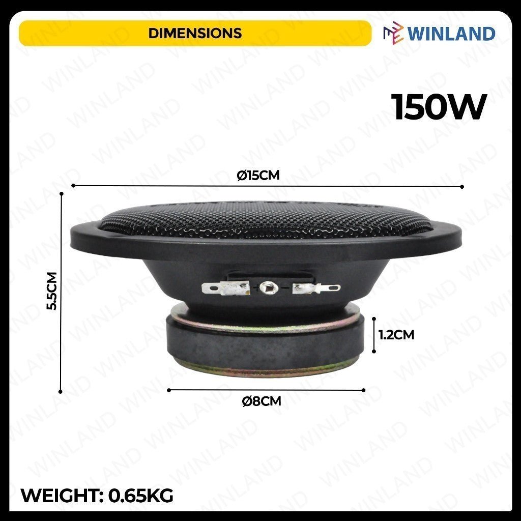 Crown 1pc 5 Inch Professional Midrange 100 - 150W 8ohms PRO - HM - 515 M - Winland Depot