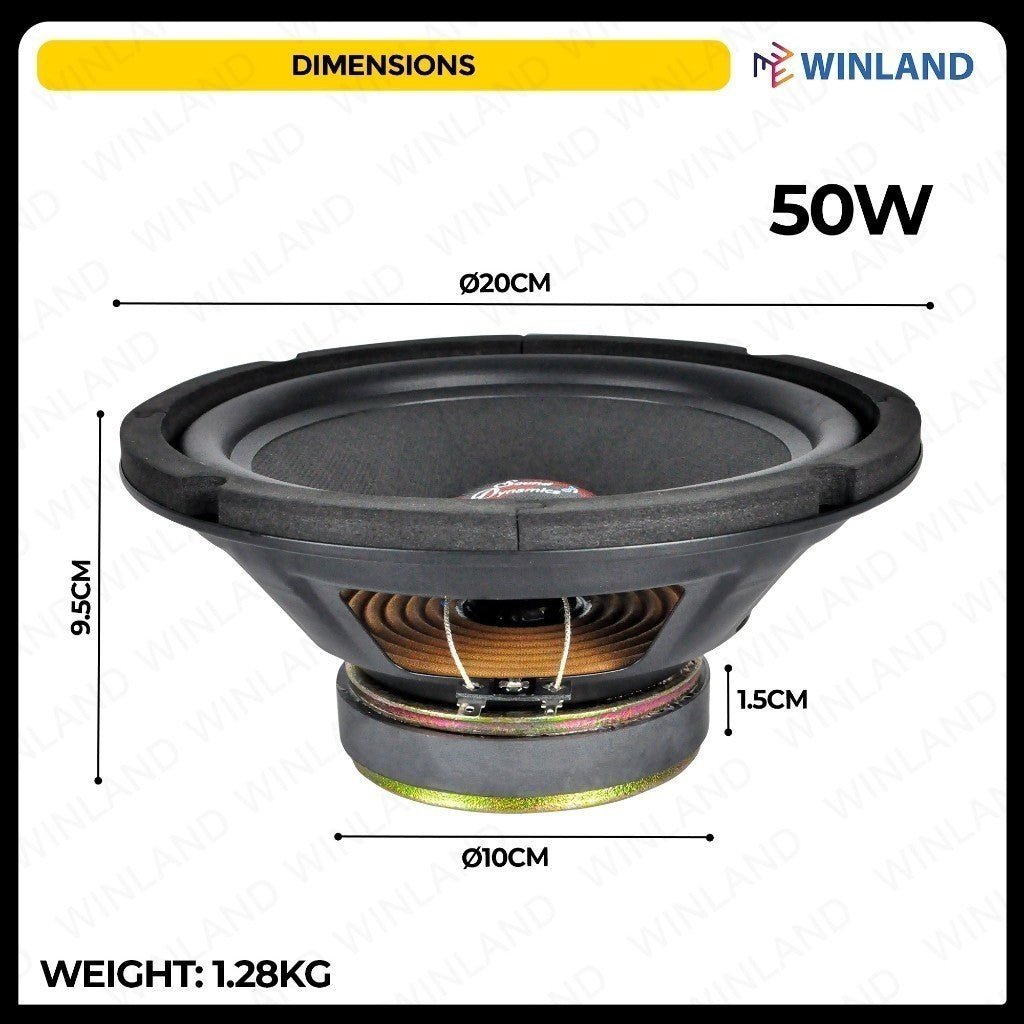 Crown 1pc 8 Inches / 50 Watts / 8 Ohms Woofer Speaker HW - 805 - Winland Depot