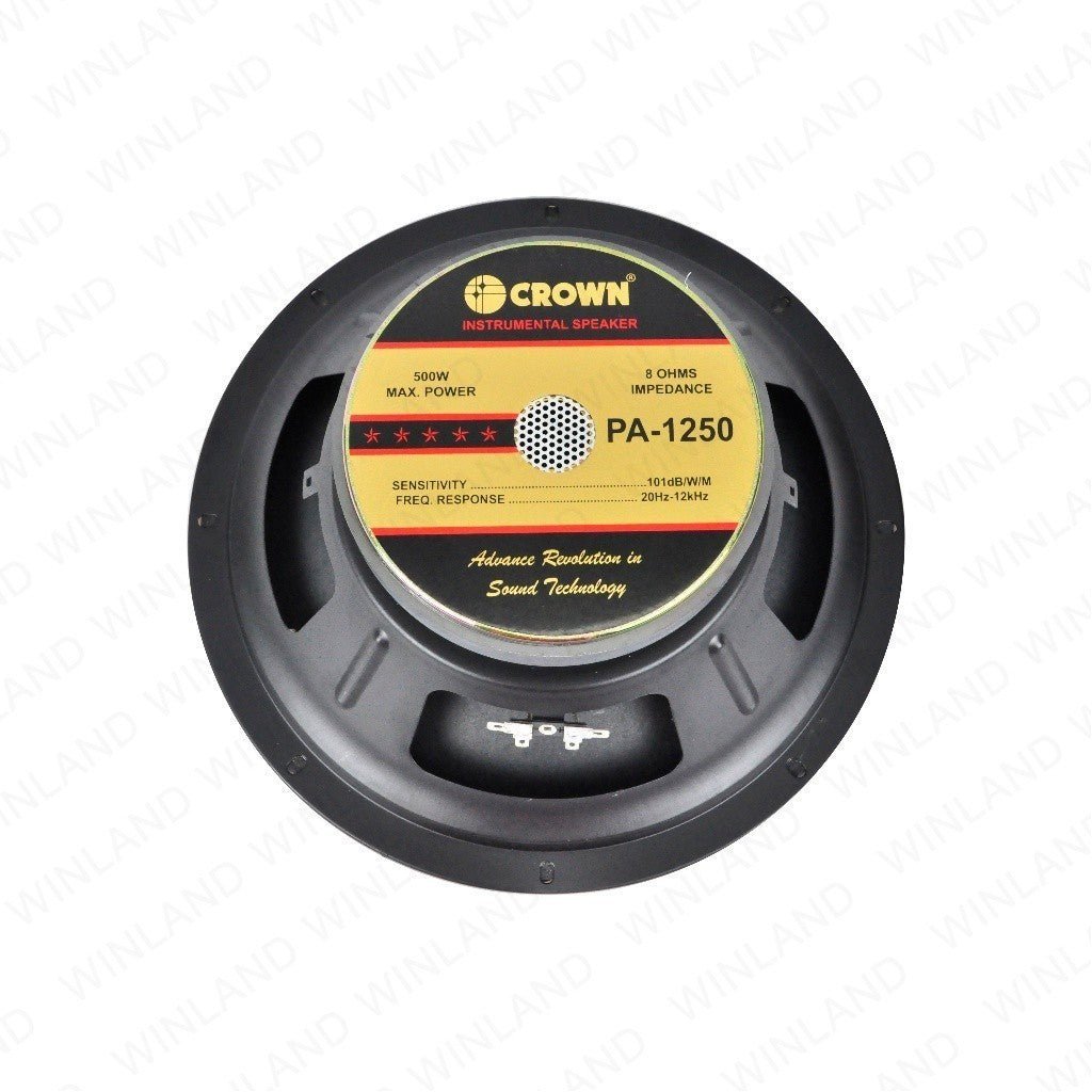 Crown 1pc Instrumental Speaker 12 Inch 500 Watts Audio Sound PA - 1250 - Winland Depot