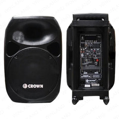 Crown 1pc Instrumental Speaker System 12 I12v DC 2 Wireless Mic Bluetooth/USB/SD Port/FM - Winland Depot