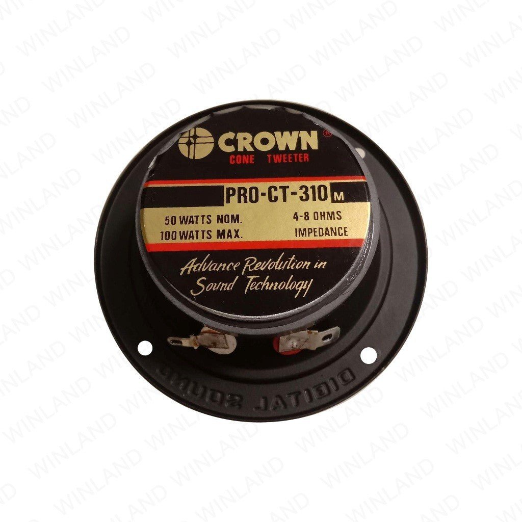 Crown 1pc Tweeter 3 Inch 50 - 100W 8 Ohms PRO - CT - 310 M - Winland Depot