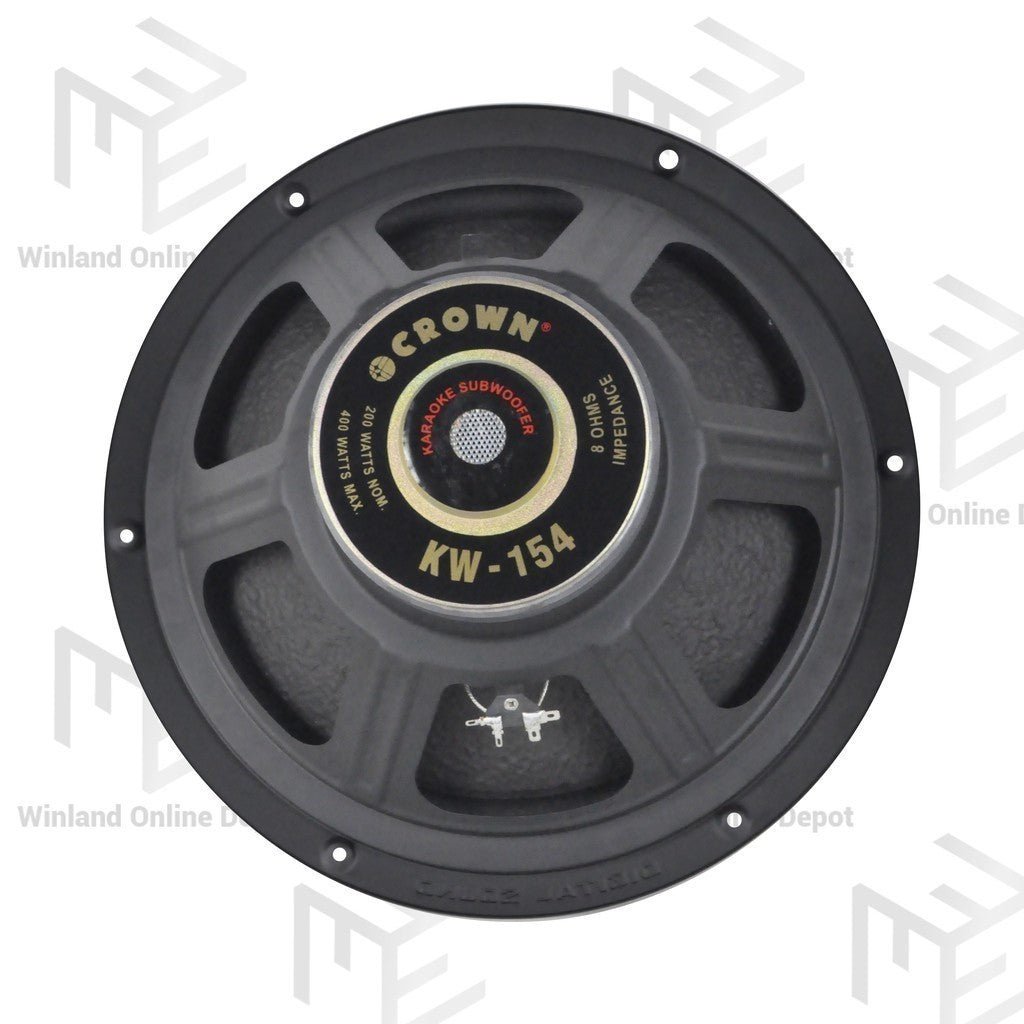 Crown 200W to 400W max 8 Ohms 15 Inches Karaoke Woofer Speaker KW - 154 (1)piece per order - Winland Depot