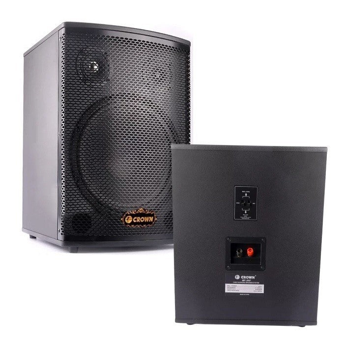 Crown 2pcs 12inch 3 - Way Karaoke and Videoke Passive Audio Speaker System BF - 312 - Winland Depot