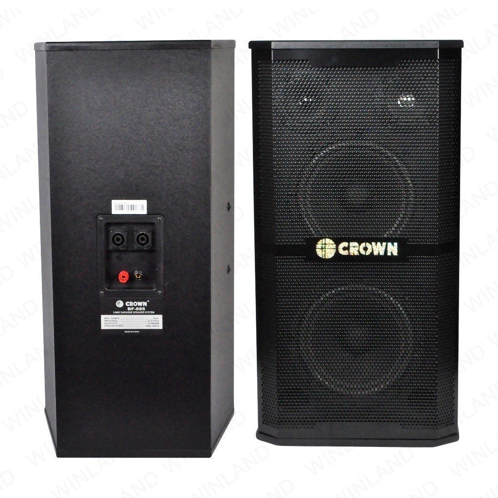 Crown 2pcs 3 - Way Dual 8 Inches Karaoke Baffle Speaker 8 Ohms BF - 885 - Winland Depot