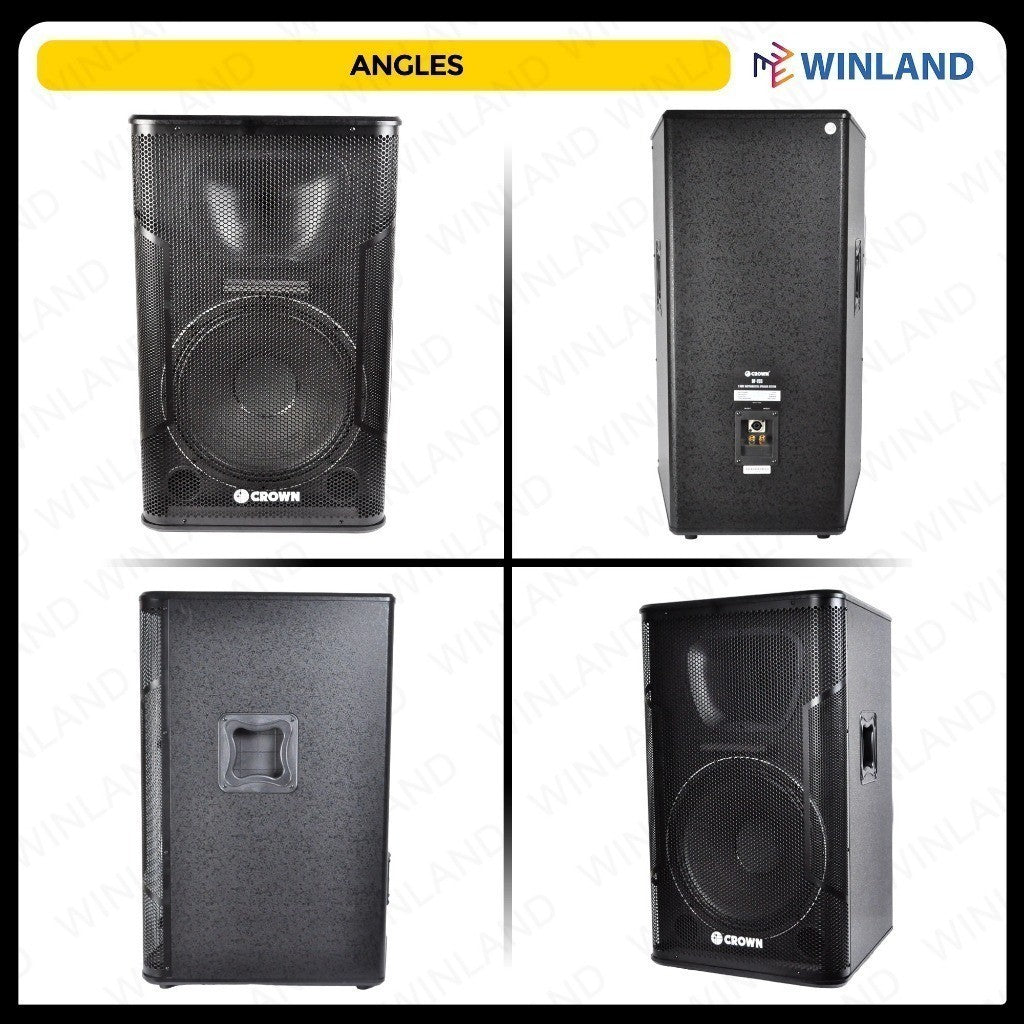 Crown 2way Instrumental Speaker System 15″ Woofer + Tweeter (11 1/2 x 8 1/2) 1500W - Winland Depot