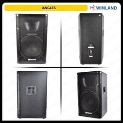 Crown 2way Instrumental Speaker System 15″ Woofer + Tweeter (11 1/2 x 8 1/2) 1500W - Winland Depot