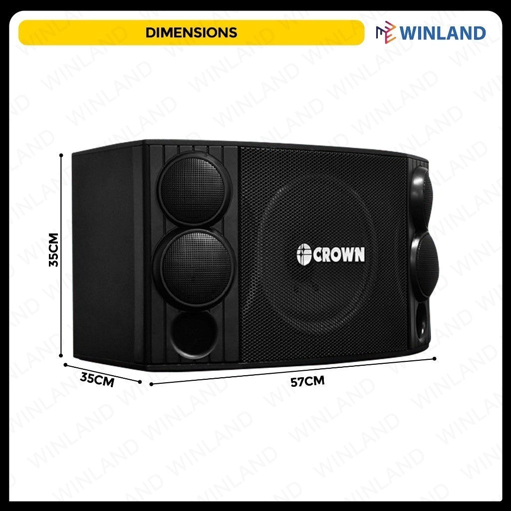 Crown 3 - Way Karaoke Speaker System 600 watts BF - 106 (2)pieces per order - Winland Depot