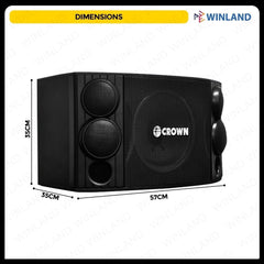 Crown 3 - Way Karaoke Speaker System 600 watts BF - 106 (2)pieces per order - Winland Depot