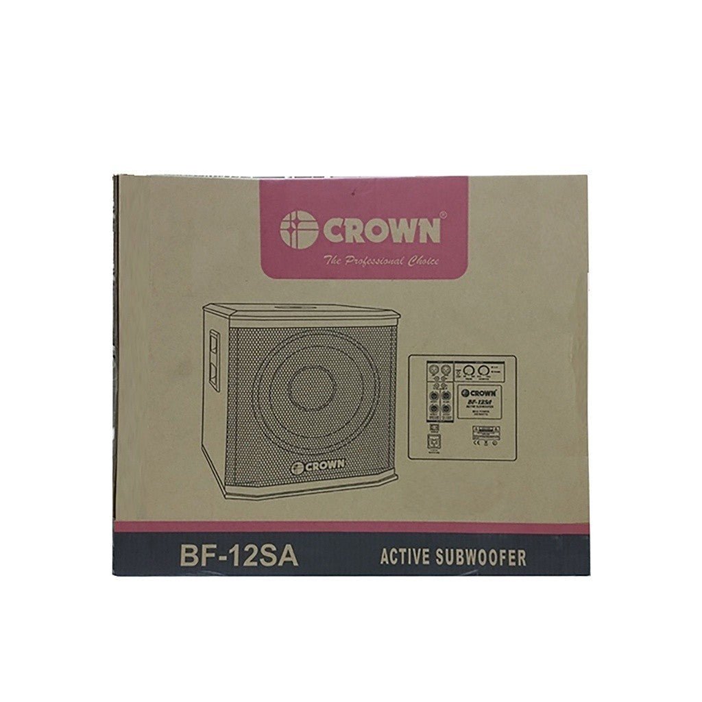 Crown 350W 12 Inches Active 1 - Way Subwoofer Karaoke Speaker BF - 12SA - Winland Depot