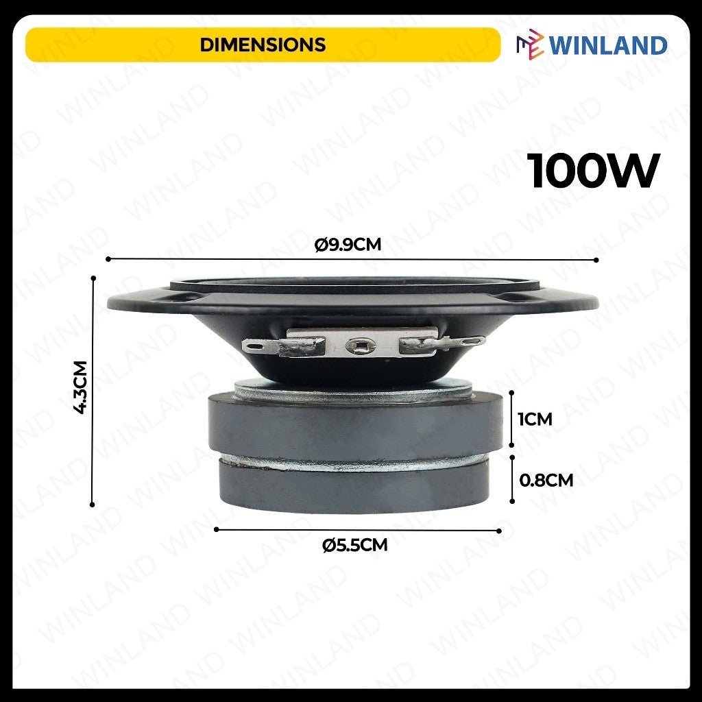 Crown 3inch 100W Midrange for Karaoke Baffles 4 - 8ohms HM - 310 (1)piece per order - Winland Depot