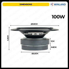 Crown 3inch 100W Midrange for Karaoke Baffles 4 - 8ohms HM - 310 (1)piece per order - Winland Depot