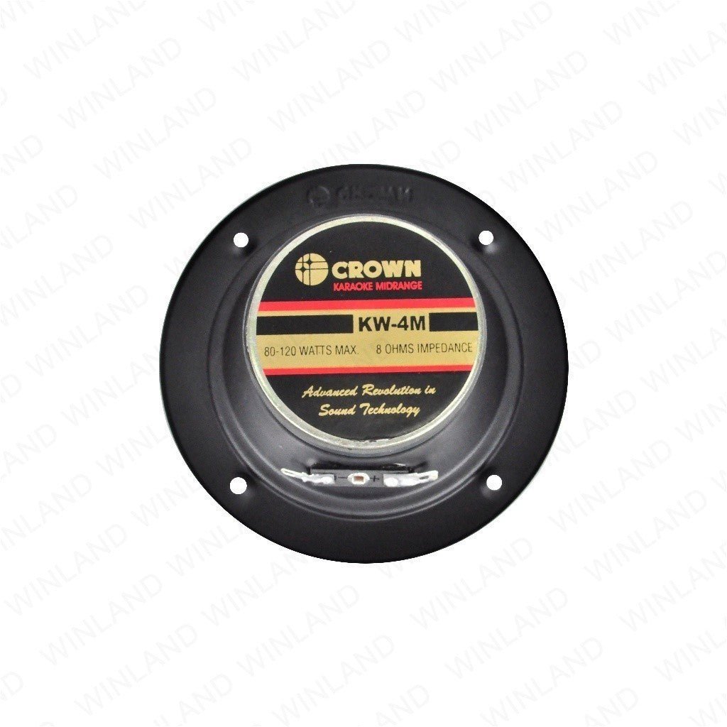 Crown 4inches & 5inches 8 Ohms Professional Midrange Speaker KW - 4M / KW - 5M (1)piece - Winland Depot