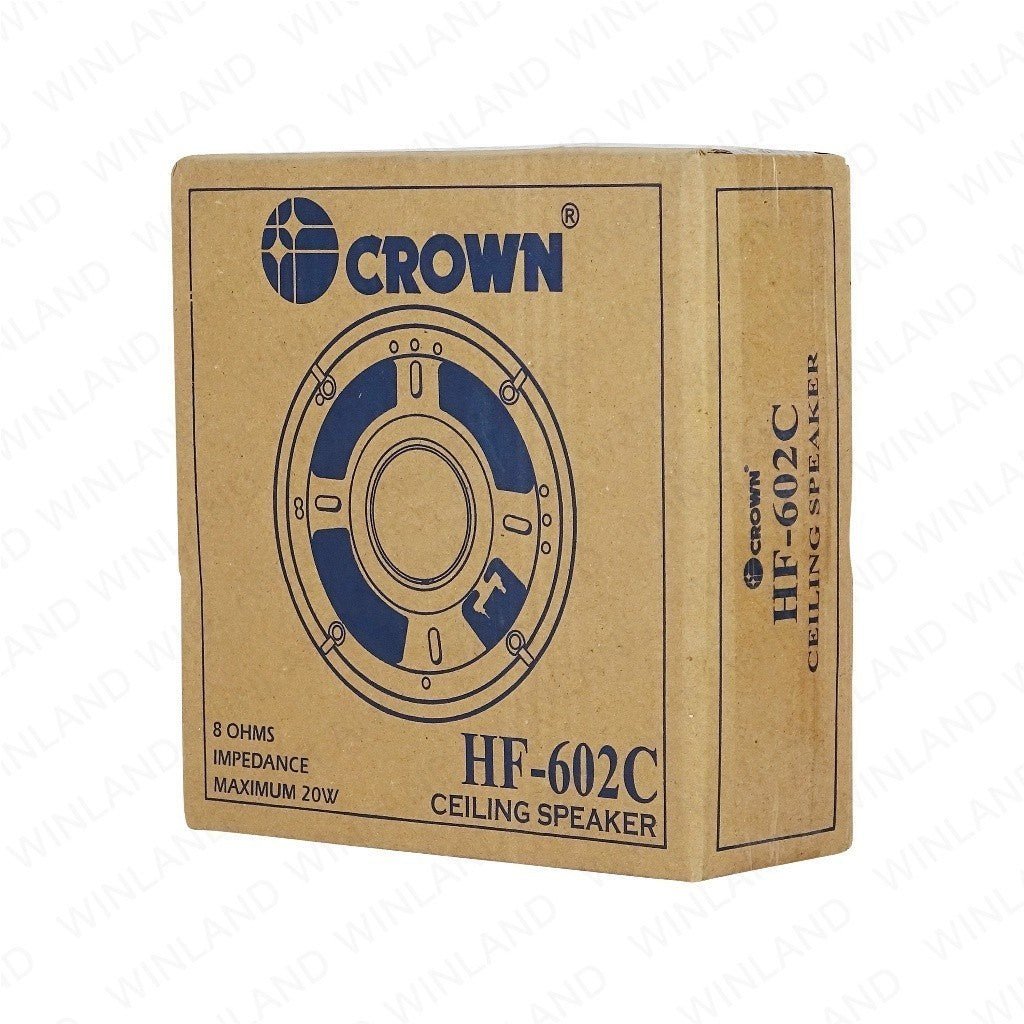 Crown 6inches Ceiling Speaker with Cover Size 9 - 1/3" 8 Ohms 20W HF - 602C (1)piece - Winland Depot