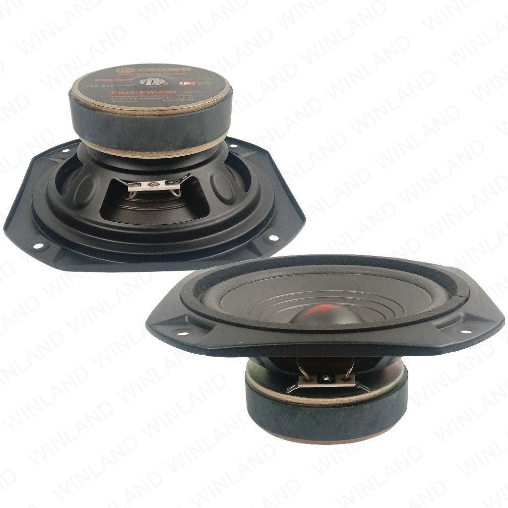 Crown 6inches Professional Round Woofer Speaker / 200watss / 8ohms PRO - PW - 620 (1)piece - Winland Depot