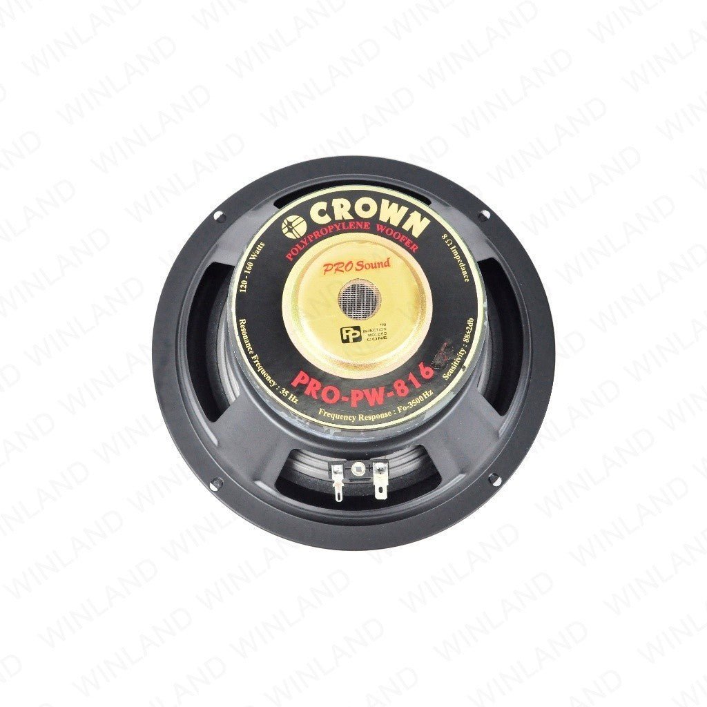 Crown 8inches Professional Round Woofer Speaker / 160watts / 8ohms PRO - PW - 816(RND) (1)pc - Winland Depot