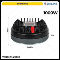 Crown Compression Driver Unit 1000W 8Ohms 75mm VC CT - 1000 (1)piece per order - Winland Depot