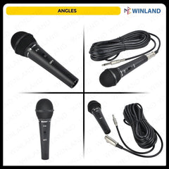 Crown Hyper - Cardioid Dynamic Microphone M - 801 Mic for Videoke 10 Meter - Winland Depot