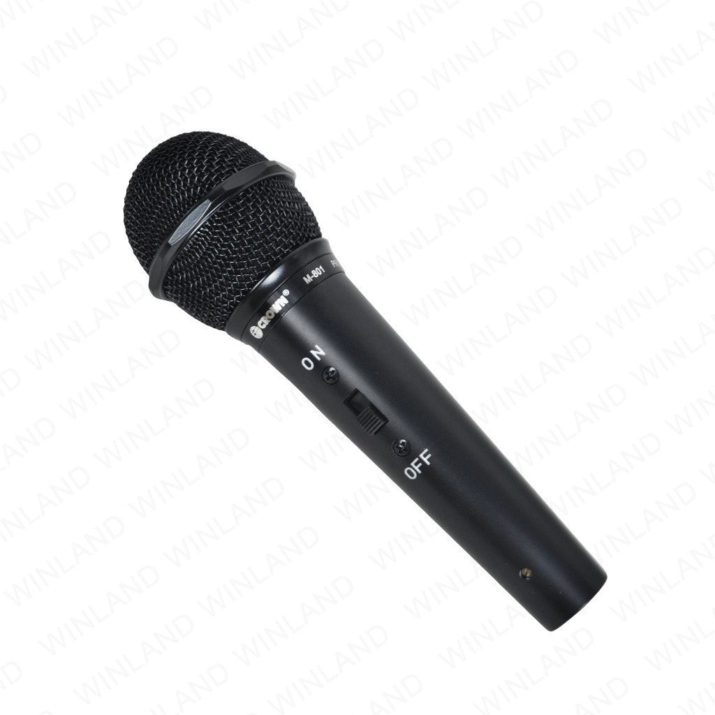 Crown Hyper - Cardioid Dynamic Microphone M - 801 Mic for Videoke 10 Meter - Winland Depot