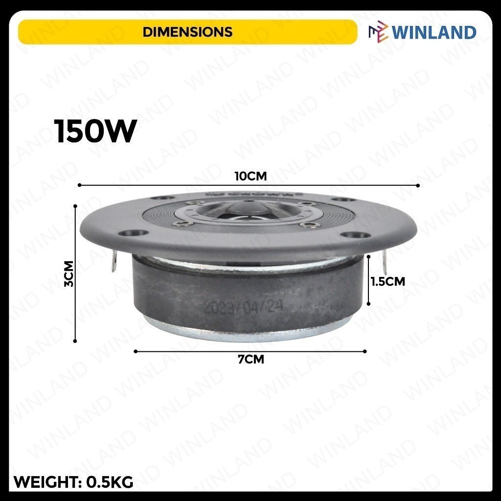 Crown Professional Metal Dome Tweeter PRO - DT - 100 (1)piece per order - Winland Depot