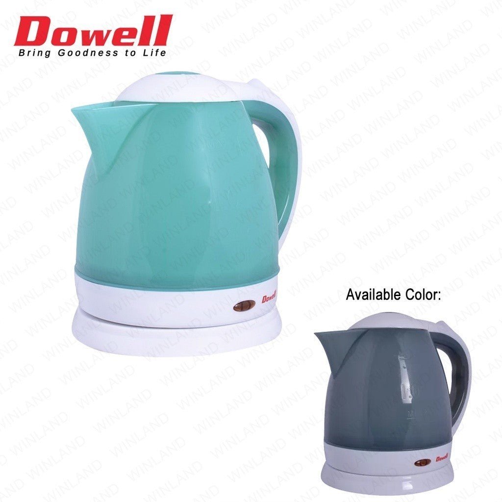 Dowell Plastic Electric Kettle Water Heater 1.5L w/ Auto Shut Off EK - 155 - Winland Depot