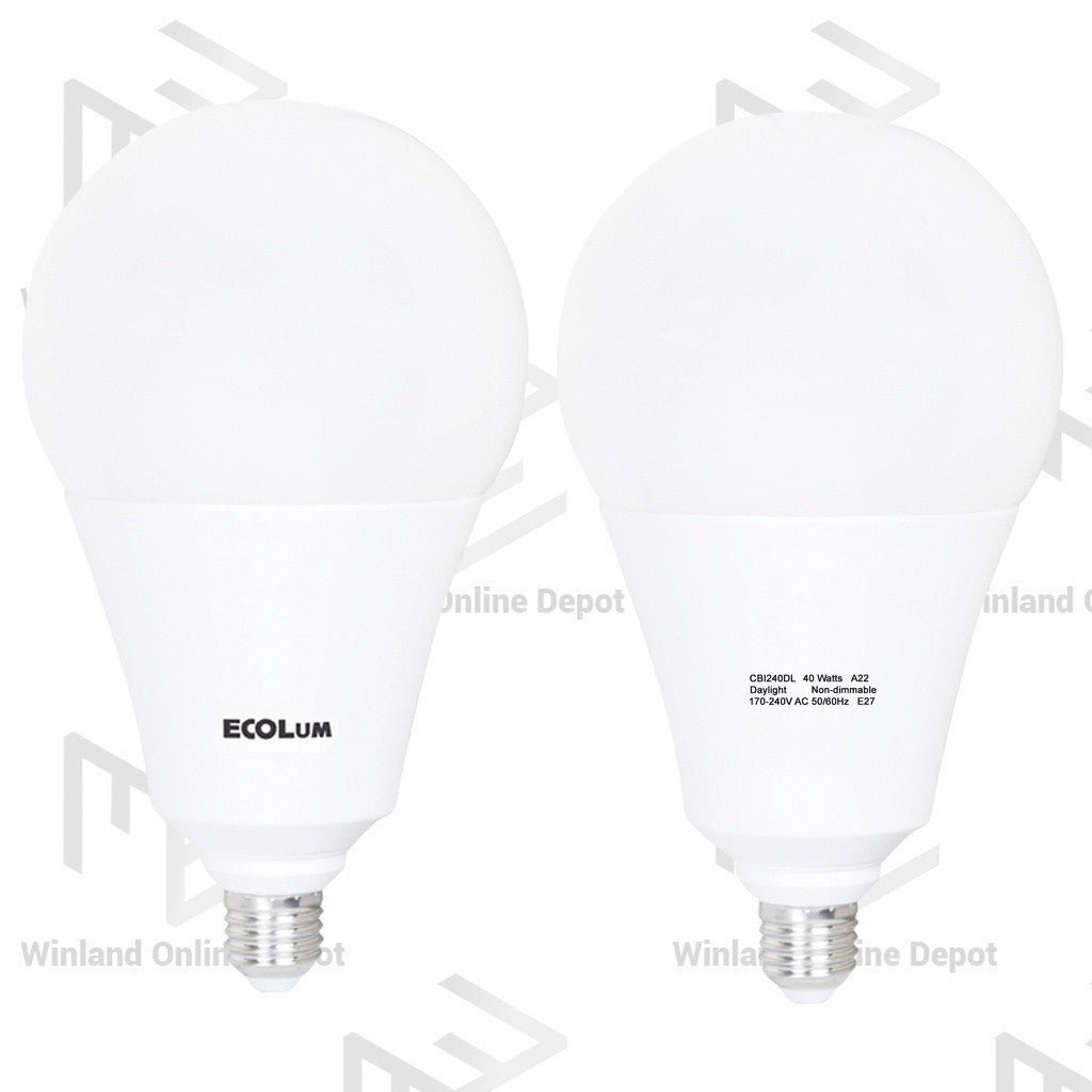 Ecolum 40 Watts Super Bright Power Saving LED Light Bulb Daylight E27 CBI240DL - Winland Depot