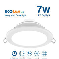 Ecolum Integrated Downlight 7 watts Daylight CDL223107DL - Winland Depot