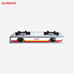 Eureka Stainless Steel Body Double Burner Single Jet System Gas Stove EGS - DB - Winland Depot