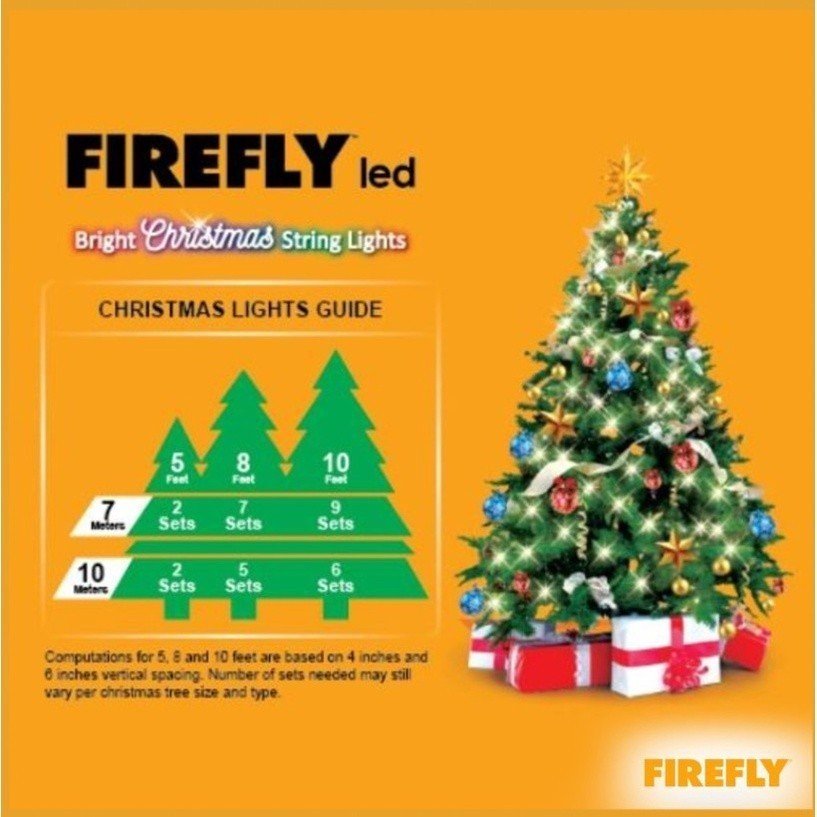 Firefly 100 LED Christmas Lights 100 LED Warm White Steady - On - 7 meters - FXL1110020WW - Winland Depot