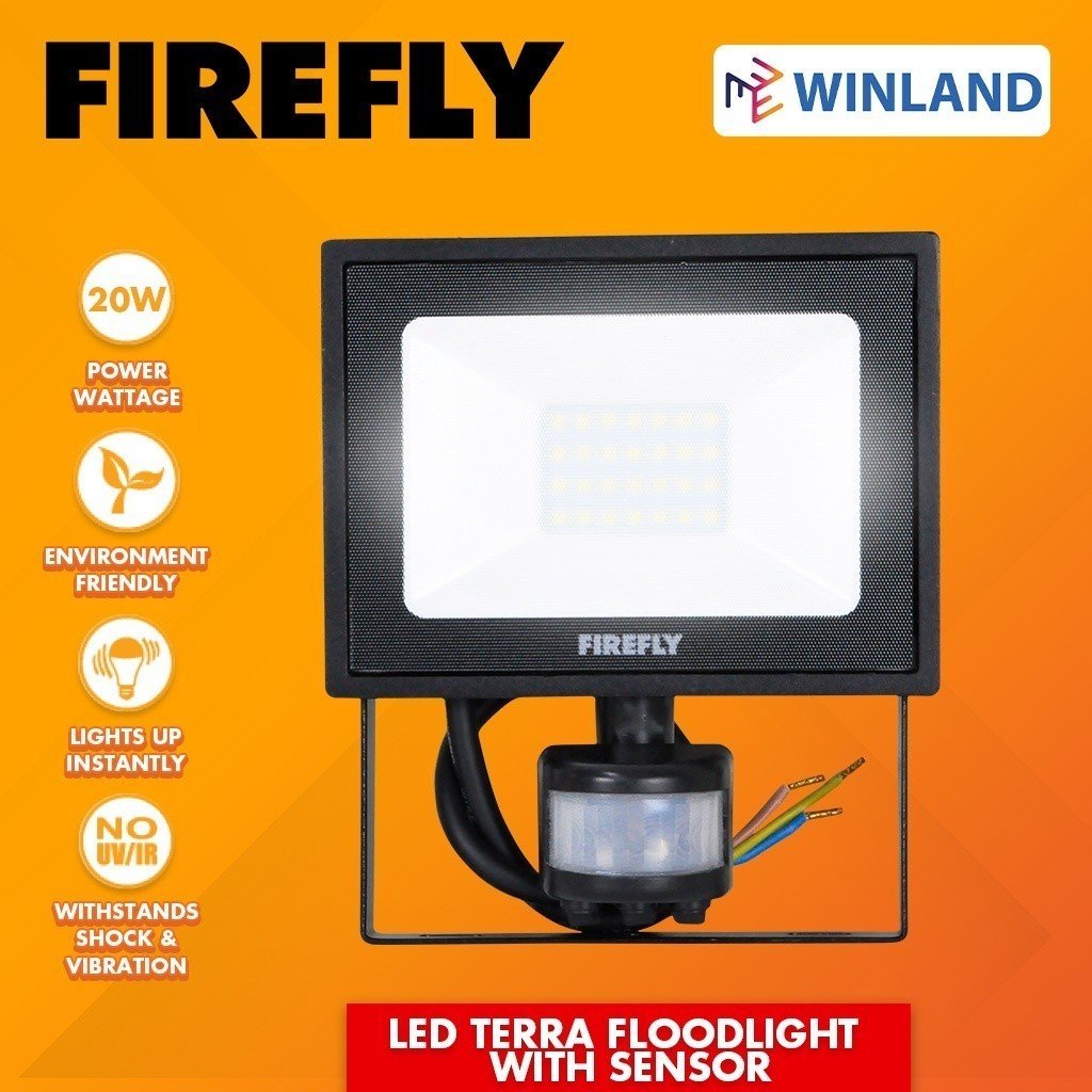 Firefly 20W to 150W Terra Floodlight with Motion Sensor Daylight - Winland Depot