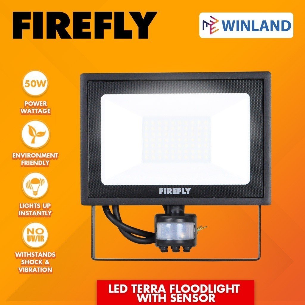 Firefly 20W to 150W Terra Floodlight with Motion Sensor Daylight - Winland Depot