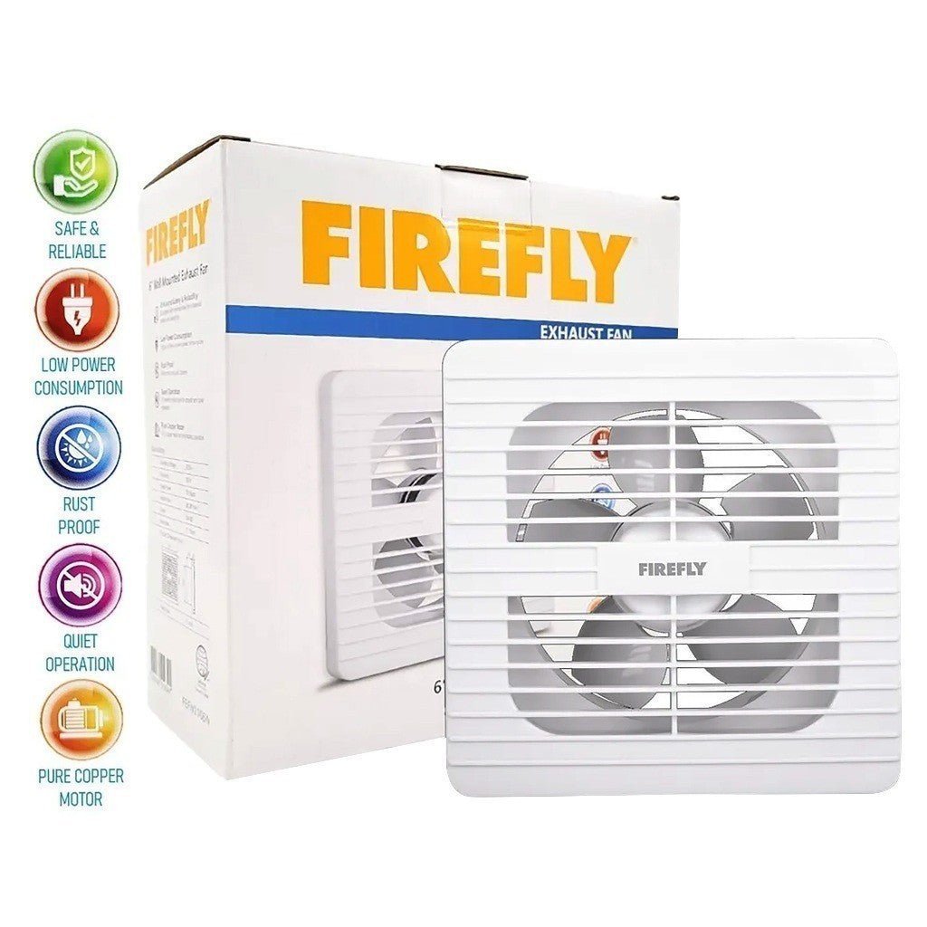 Firefly 6 Inches Wall Mounted Exhaust Fan 15W FEFW21/06W - Winland Depot