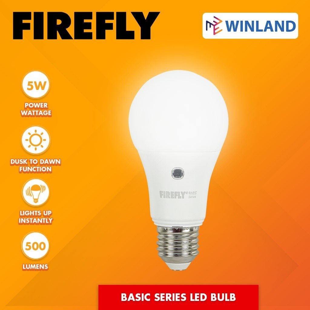 Firefly Basic Series LED Bulb Dusk to Dawn Functional LED Lamp (5W/8W) Daylight - Winland Depot