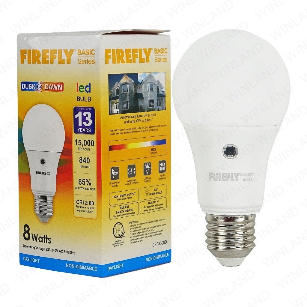 Firefly Basic Series LED Bulb Dusk to Dawn Functional LED Lamp (5W/8W) Daylight - Winland Depot