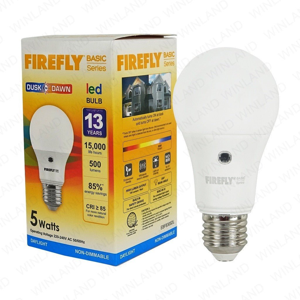 Firefly Basic Series LED Bulb Dusk to Dawn Functional LED Lamp (5W/8W) Daylight - Winland Depot