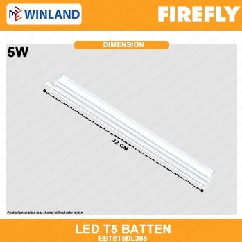 Firefly Basic Series LED T5 Batten 5watts EBTST5DL305 - Winland Depot