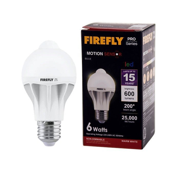 Firefly Functional LED Motion Sensor 6W 90s Delay Warm White/Daylight - FBF206WW; FBF206DL - Winland Depot