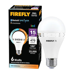 Firefly Pro Series Functional LED Bluetooth Speaker Bulb (6W/100 - 240V) FBF606DL - Winland Depot