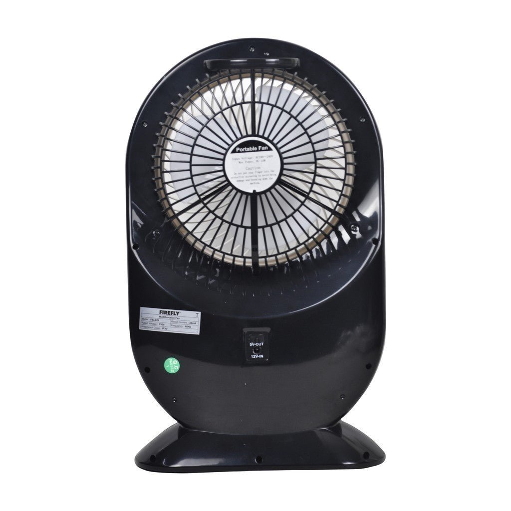 Firefly Rechargeable 7 Inch Mini Table Fan w/ Night Light w/ Built - in LED Lighting FEL629 - Winland Depot