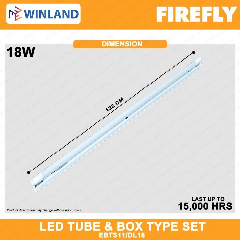 Firefly T8 Led Tube & Box Type Set 18w LED Lamp EBTS11/DL18 - Winland Depot