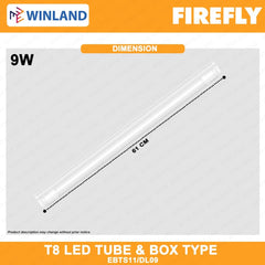 Firefly T8 Led Tube & Box Type Set 9w LED Lamp EBTS11/DL09 - Winland Depot