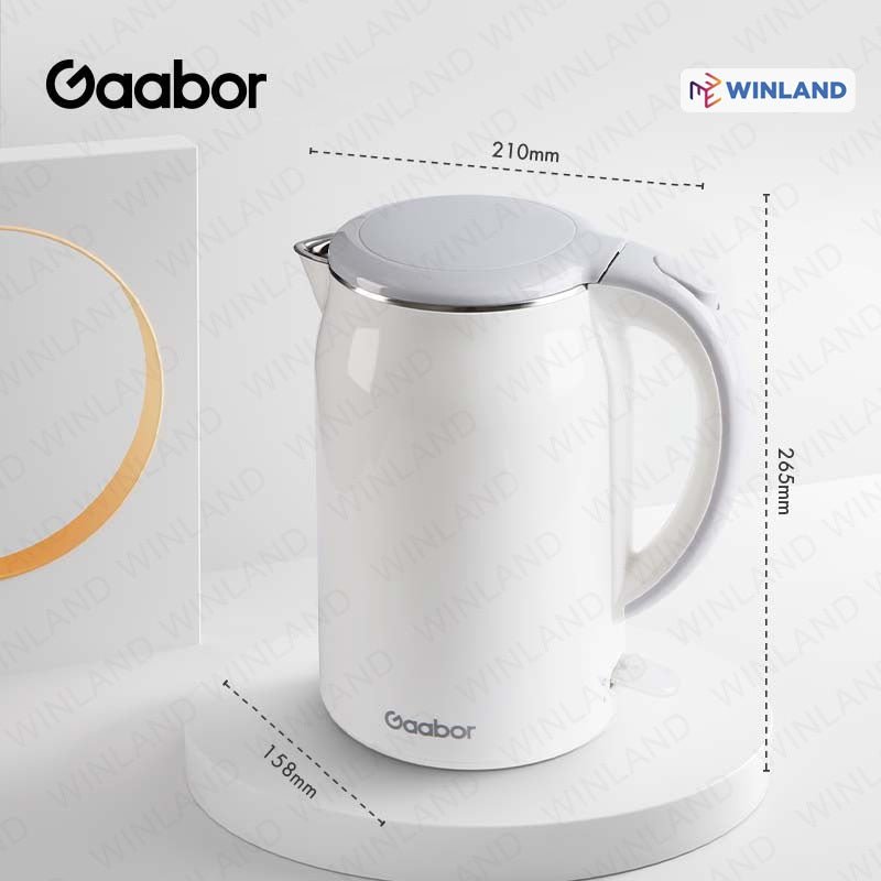 Gaabor 1.7L Electric Kettle Fast Boiling Stainless Steel Inner & Automatic Power - Off - Winland Depot