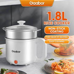 Gaabor 1.8L Mini Rice Cooker - Multi - function Cooker Non - Stick Inner Pot With Steamer - Winland Depot