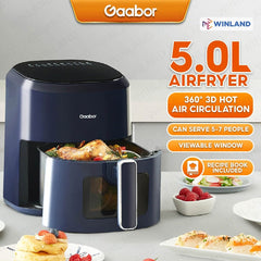 Gaabor 5L Air Fryer Oil Free Oven with 8'Functions Menu Simple Manual Control GA - E5D01 - Winland Depot