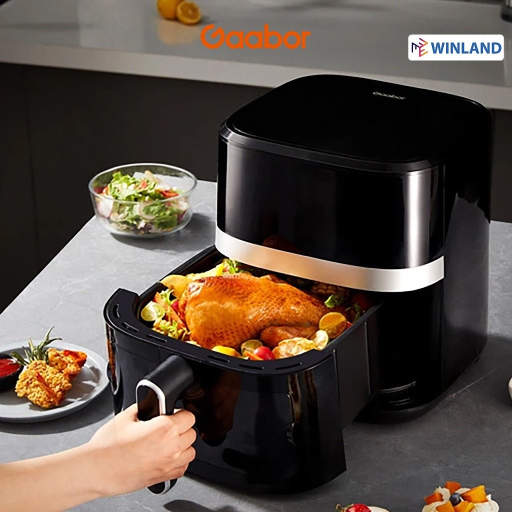 Gaabor 6.5Liters Air Fryer Viewable Window and High quality oil - free fryer 1500W - Black - Winland Depot