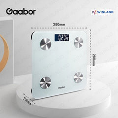 Gaabor LED Display Electronic Weighing Scale USB Charging w/ Room Tempered Glass GWS - M02A - Winland Depot